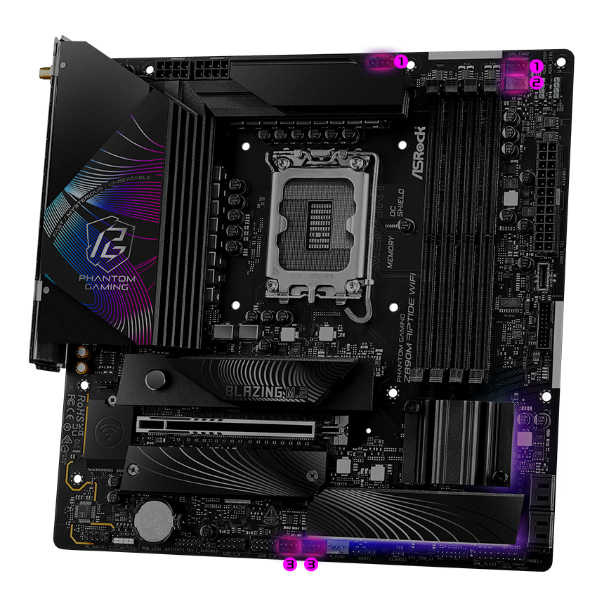 ASRock Z890M Riptide WiFi LGA 1851 Micro ATX Motherboard - Newegg.com